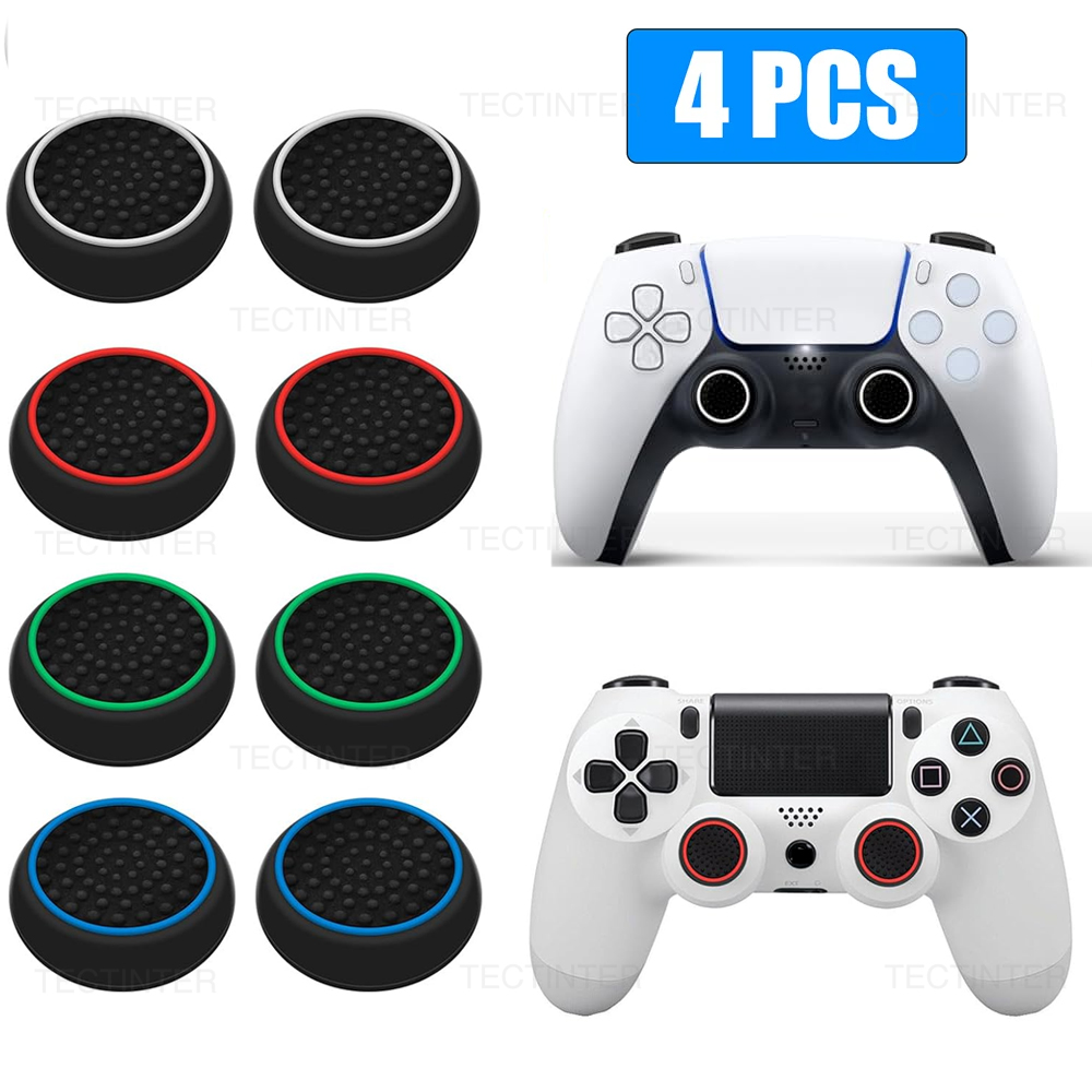 Gaming Accessories Xbox Series X - 4 Stück Silikon-Analogstick-Griffkappen für PS5/PS4/PS3/Switch 2