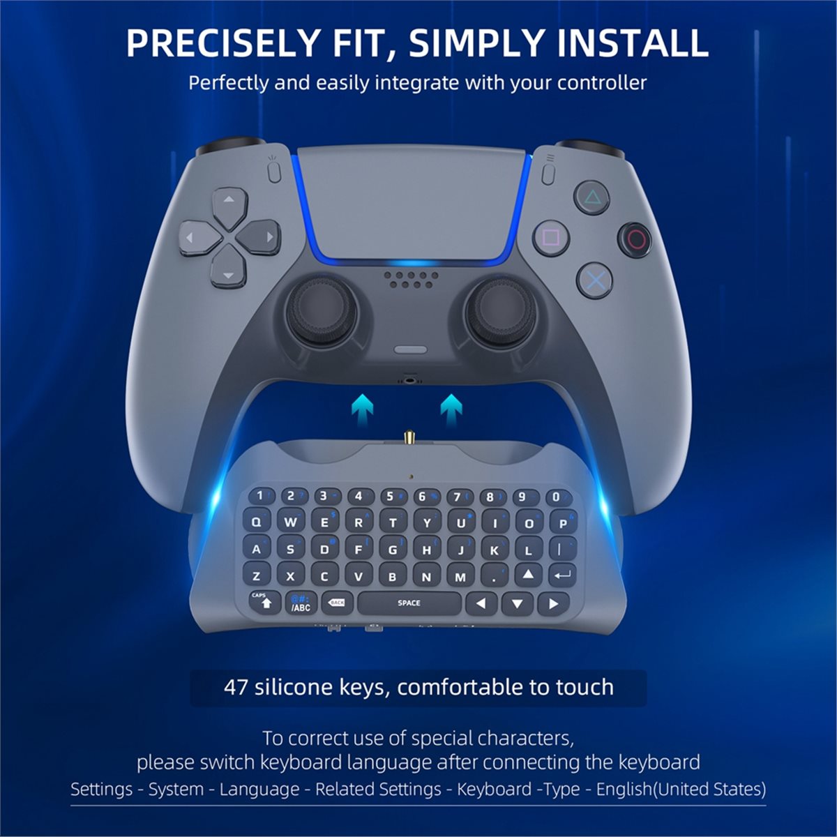 Gaming Accessories White - goodidea 3,5-mm-Gaming-Tastatur, kabellos, 3.0-Controller-Pad für PS5,