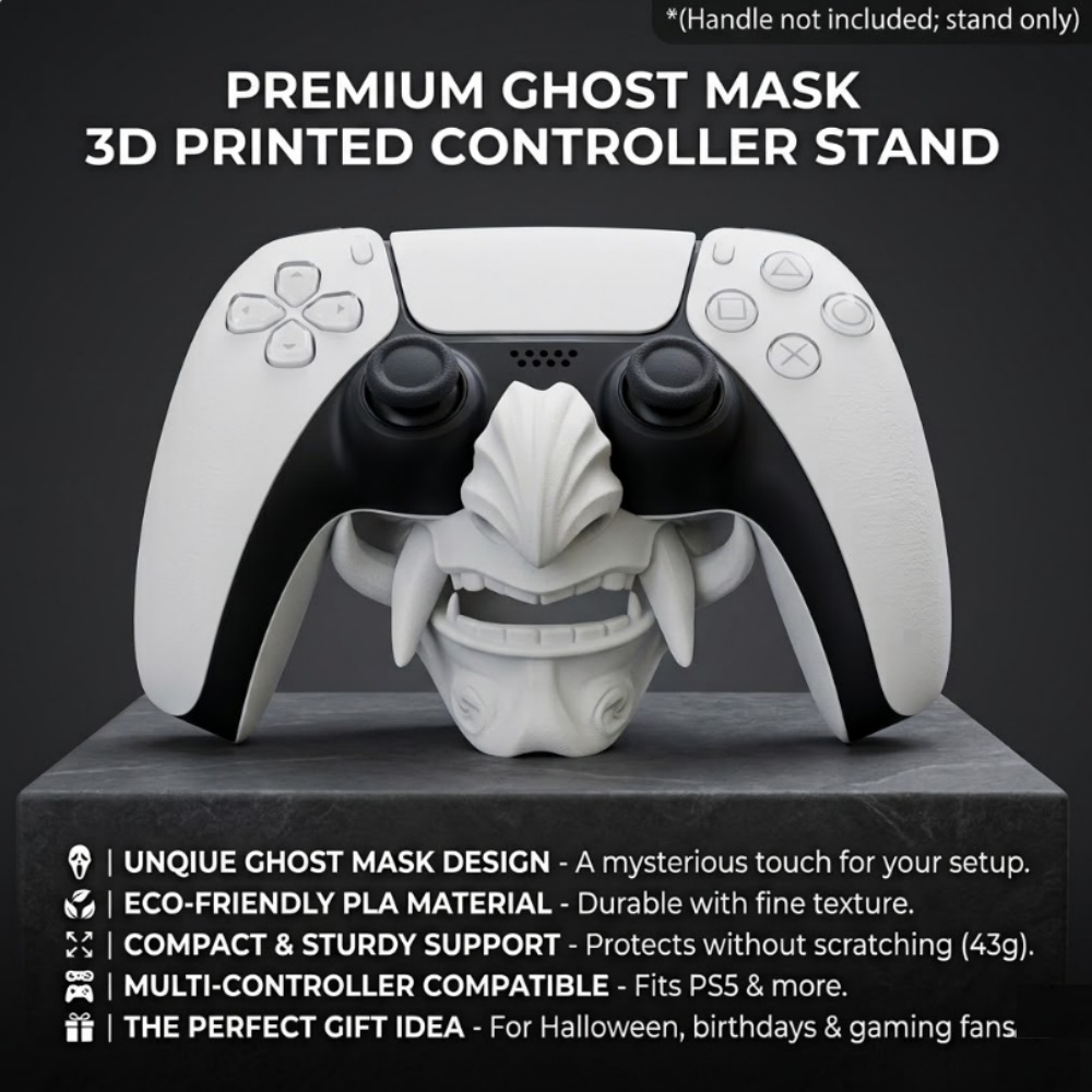Gaming Accessories White - PS5-Controller-Ständer mit Geistermaske, Gamepad-Halterung für PlayStation