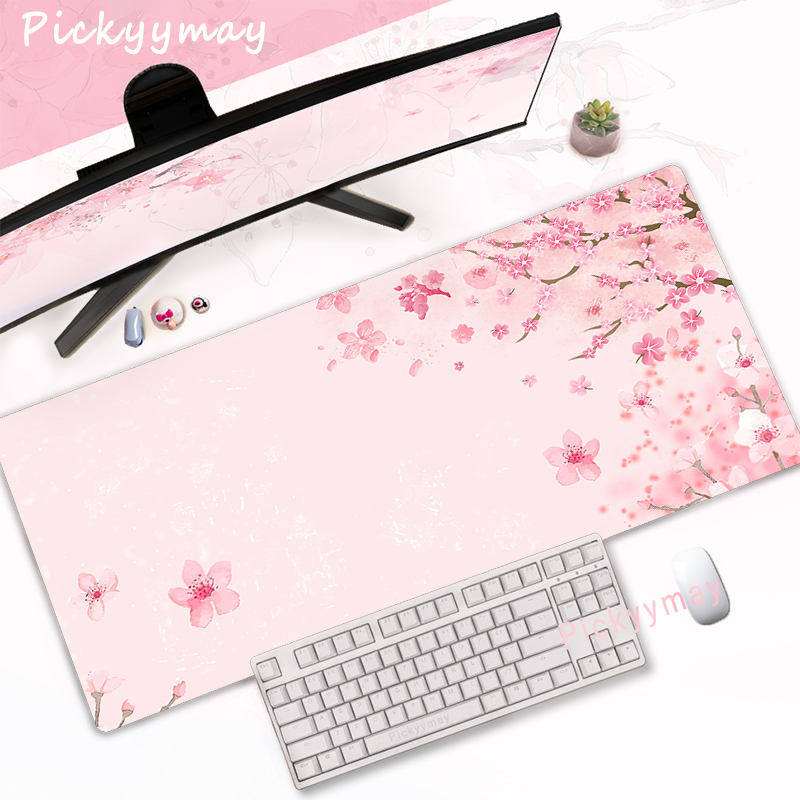 Gaming Accessories Girls - Rosa Kirschblüten Mousepad Home Computer Tisch