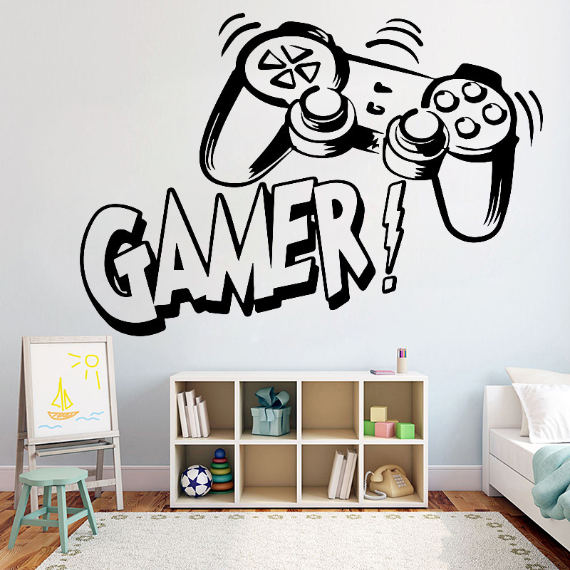Gaming Accessories Wallpaper - Wand Aufkleber für Kinder Zimmer Video