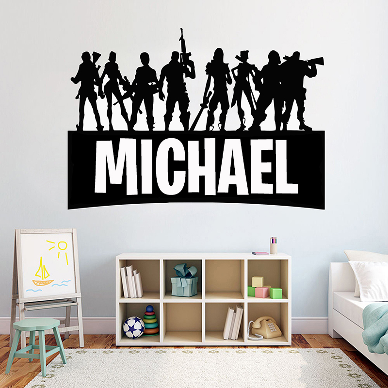 Gaming Accessories Wallpaper - Spiel Gamer Personalisierte Name wand Dekor