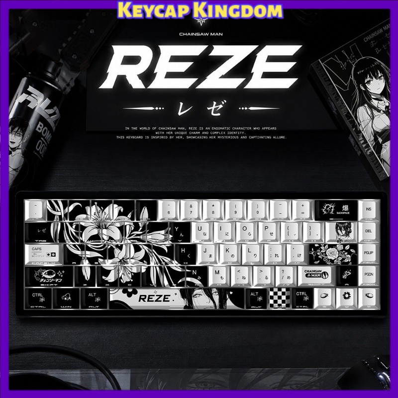 Gaming Accessories Men - NEUE Reze 5.0 Anime-Tastenkappen mit Chainsaw