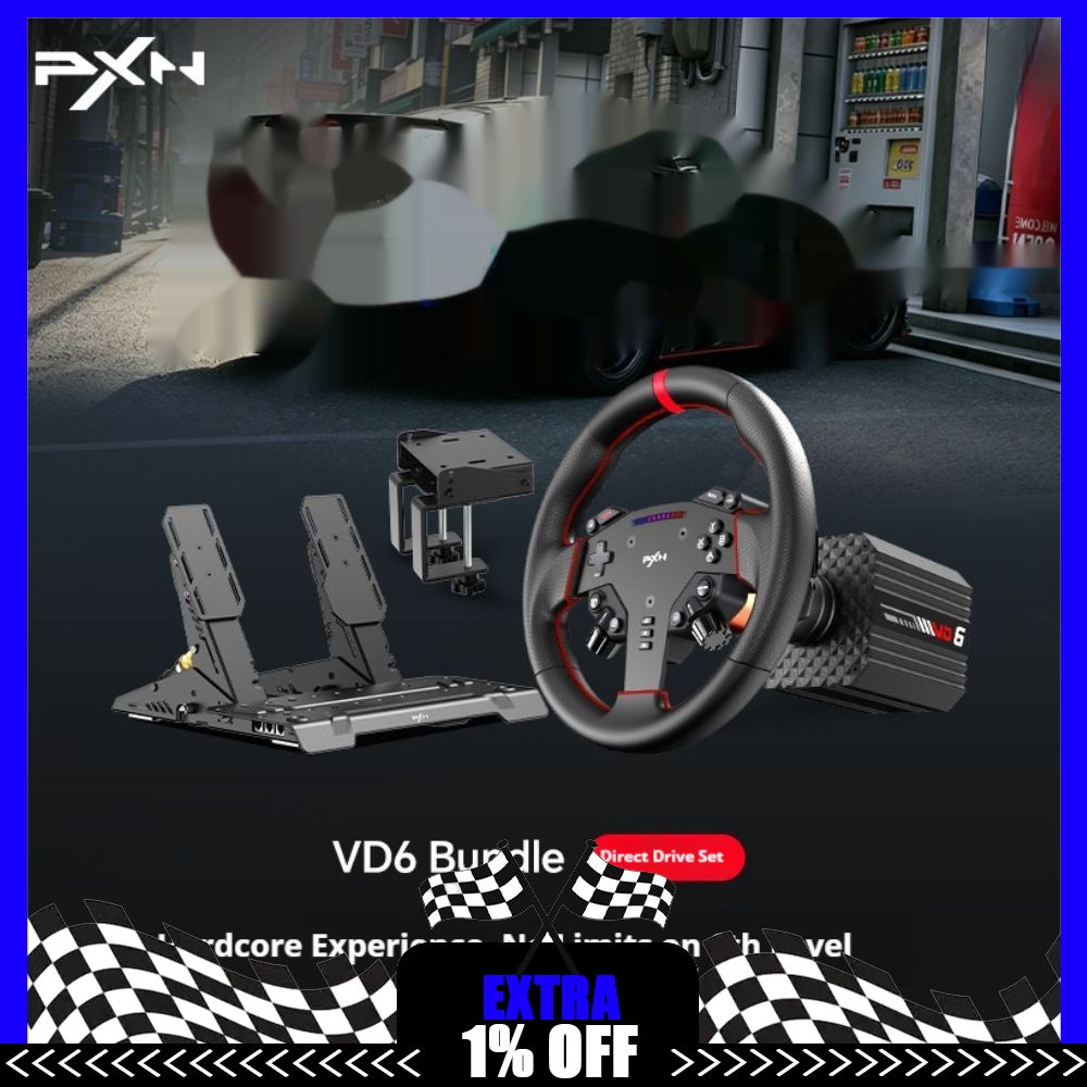 Gaming Accessories Driving - PXN VD6 Spiel-Lenkrad Servo Direktantrieb 6Nm