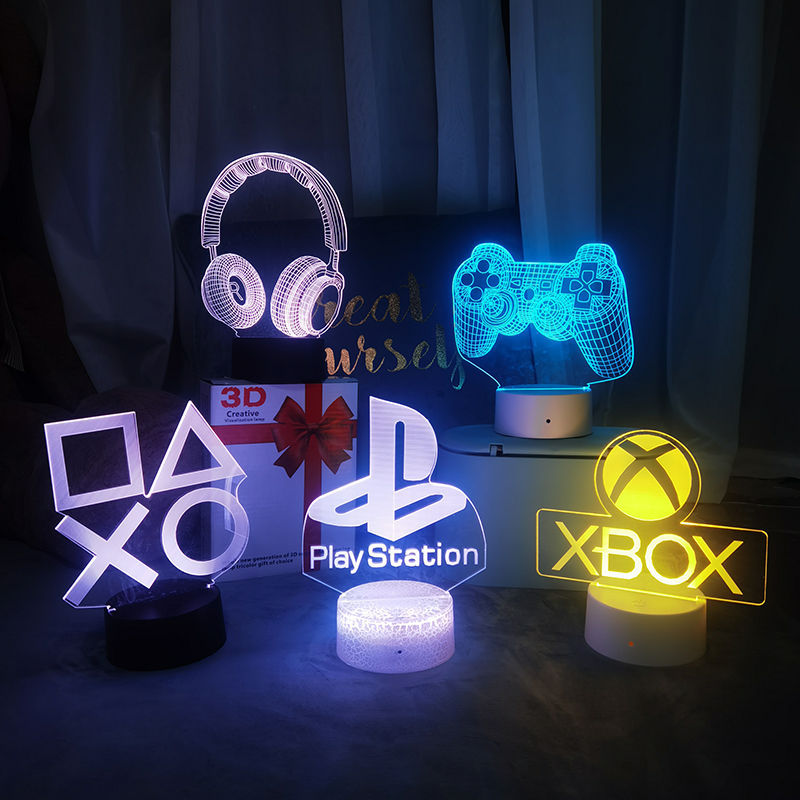 Accessories For Your Gaming Room - Lampe, Nachtlicht, Tischlampe 3D LED USB-Betrieben