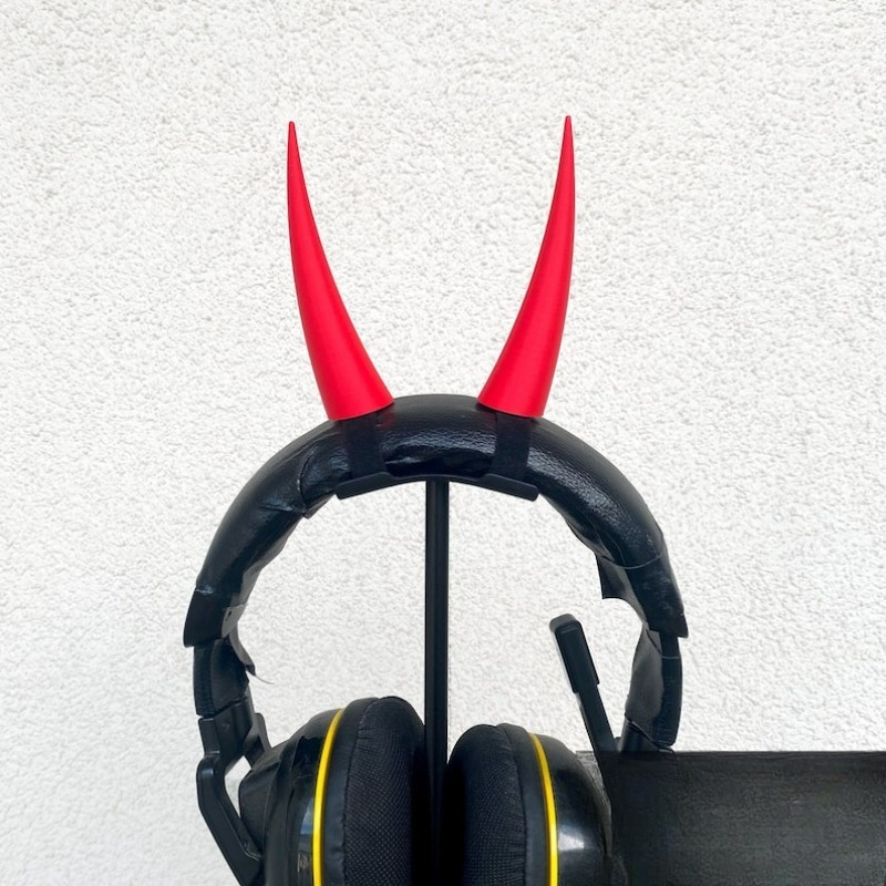 Gaming Accessories Girls - Rote Teufelshörner Kopfhörer-Zubehör für Gaming, Cosplay,
