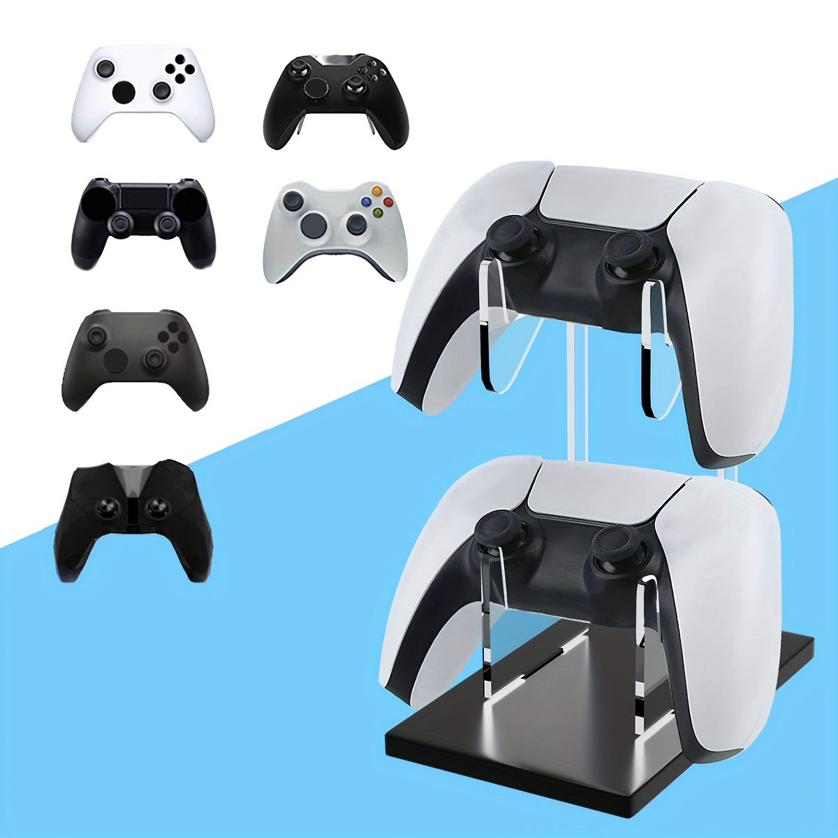 Gaming Accessories White - Doppelschichtige Universalhalterung für Gamecontroller