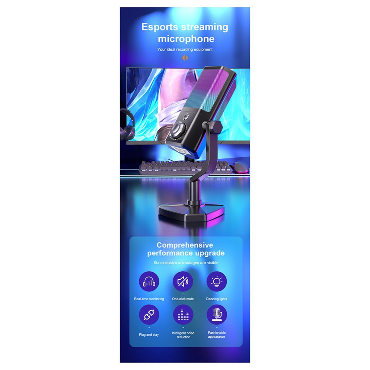 RGB-Mikrofon für Gaming, E-Spo – Gaming Accessories To Buy Bewertung und Preis