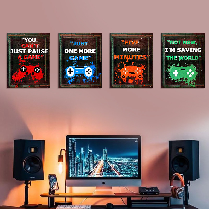 4PCS Kinder Gaming Zimmer Spie – Gaming Accessories Wallpaper Bewertung und Preis