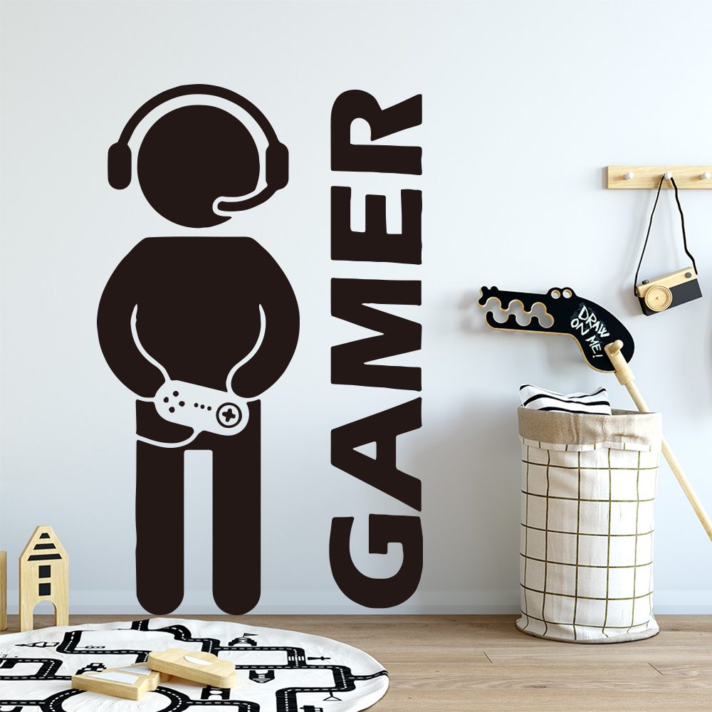 1pc Gamer Wand Kunst Aufkleber – Gaming Accessories Wallpaper Bewertung und Preis
